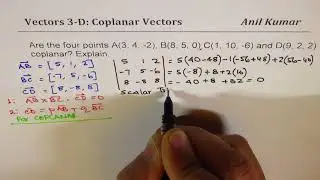 Are the Four Points Coplanar Vectors Strategy Triple Product and Linear Combination - EDEXCEL - GCSE