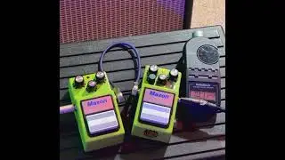Maxon SD-9 Sonic distortion with half clipping toggle, and mid knob.￼