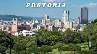Pretoria CBD 2022. Driving through the Capital of South Africa, Gauteng province.