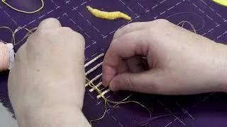 Goldwork - Jap over Hard String - Chloe Savage Embroidery Tutorials