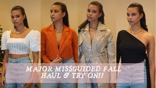 MAJOR MISSGUIDED FALL HAUL & TRY ON!! Accessories, tops, blazers & boots yo wear this season.