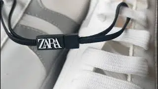 Zara white Sneakers Unboxing simple video 👟