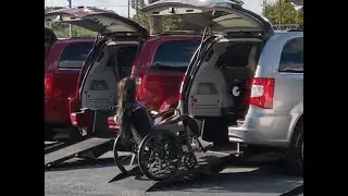 Rear Entry Handicap Mini-Van. Wheel Chair Accessible Van, Wheel Chair Ramps.