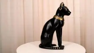 Ebros Black And Gold Bastet Cat Statue Ubasti Egyptian Goddess Of Protection & Home