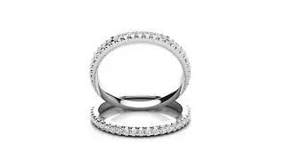 0.5ct French Cut Setting Diamond Elegant Wedding Ring