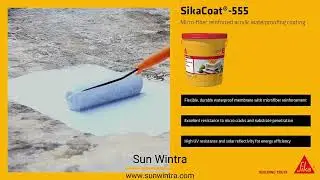 SikaCoat&reg;-555 Micro-fiber reinforced acrylic waterproofing coating