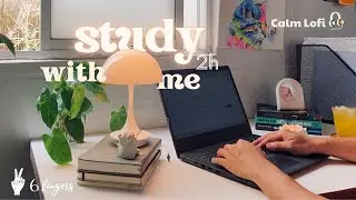 2-HOUR STUDY WITH ME No Break | Lofi Hiphop (chill vibes) | Relaxing Music for Work Study Focus 🎧💫