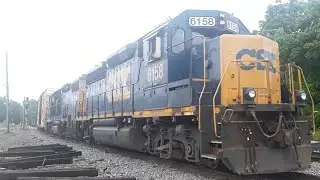 CSX 6158 leads J705 through Terre Haute, IN