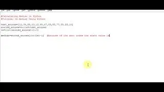 Calculating Median in Python