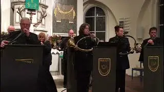 Hubertusmesse Drennhausen mit den Bütlinger Parforcehornbläser  5.11.23 #Zum Einzug