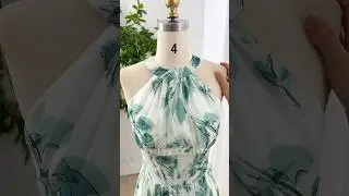 Making a halter corset floral chiffon maxi dress #dress #gown #fashion #sewing #creative #prom