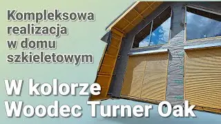 Stolarka i osłony w kolorze Woodec Turner Oak - dom szkieletowy w Koziegłowach