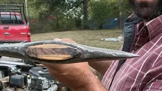 Testing the new ash handle in white oak