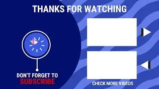 ⚡Animated Blue Abstract Endscreen 2022 || Outro Template 16 [Noncopyright Free Download]