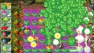 Plants vs Zombies 2 Temple of Bloom Epic Hack - Level 170 - Cabbage Pult Colors it Green