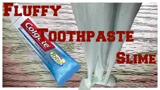 DIY Giant Fluffy Jiggly Colgate Toothpaste Slime | How To Make Slime With Toothpaste
