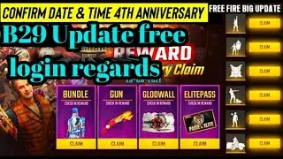 OB29 new big update 4th anniversary free login rewards FREE FIRE //pavan gaming telugu