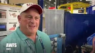 Cosmo the worlds best sanding robot,  Unleashed at the Vegas woodworking show   HD 720p