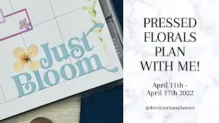 Pressed Florals Weekly Planner Spread | PLAN WITH ME! | The Happy Planner