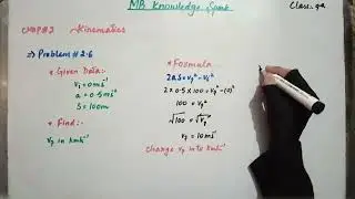physics class 9th unit#2 kinetics, problem/numerical no 2.6,2.8