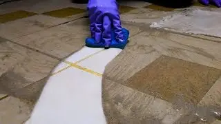 Cleaning A Muddy Tile Floor On a Rainy Afternoon/ Binaural/No Talking