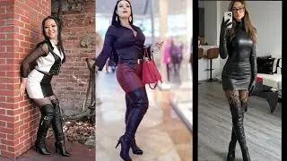 Lady-women girl overknee most beautiful ❤️ attractive long legs thighhighheel latex boots collection