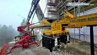 Heavydrive coloca paneles de vidrio de hasta 1700&nbsp;kilos de peso en los Dolomitas (Italia)