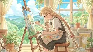 Ghibli Gouache Painting | Cozy Indoor Art Scene | Relaxing & Calm