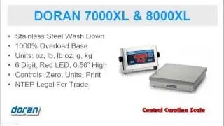 Doran 7000XL and 8000XL Stainless Steel Scale
