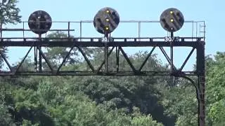 Hirailer and Flashing PRR Signal at Derry, PA HD
