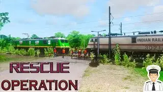 WAG9 RESCUED WAP7 LOCO FAILED AT AMBALA RAJDHANI EXPRESS IN INDIAN RAILWAY | Train Simulator 2024