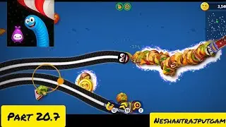 Worms Zone .io Hungry Snake gameplay walkthrough part 20.7 #snake #snakewormazone #games #gameplay