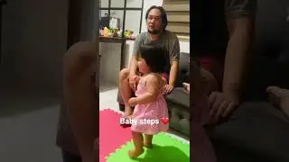 Baby steps! Yes, she is a late walker! 1 year old and 4 months! Proud Mommy here! #alexandraizeah