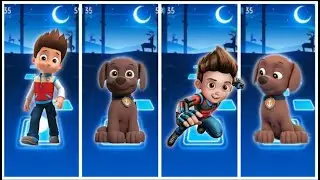 PAW Patrol: Marshall - Chase - Skye Rubble Gameplay Tiles Hop EDM Rush New