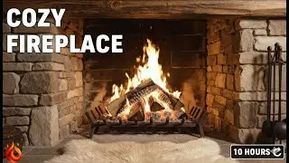 10 Hours of Ultra Realistic 4K Fireplace Loop – Cozy Ambience & Relaxing Fire Sounds