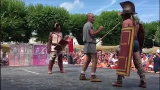 Gladiator Fight - ACTA - Thraex VS Murmillo - historical & realistic non-choregraphed 