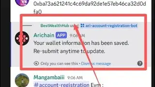 Обновление | Ari Wallet | Как добавить EVM Wallet в Discord | Обязательное задание 2 #ariwalletai...