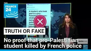 No proof that pro-Palestinian student was killed by French police &bull; FRANCE 24 English