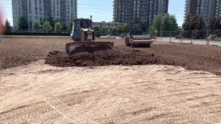 Cat D5 and Cat CP56 Pad Foot Roller Cut and Fill