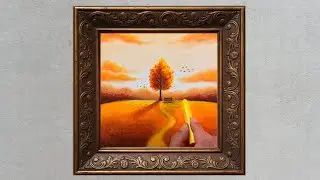 Autumn Wallpaper Art Pastel Drawing 🍁 Relaxing Music and Fall Colors Sunset Live Frame 🌅