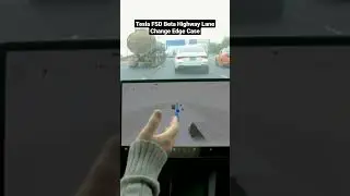 My Tesla Makes a Dramatic Lane Change to Avoid Truck | Real-Time Autopilot Reaction #shorts #tesla
