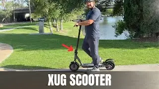 XUG Electric Scooter Demo: Dual Suspension & Solid Tires Test!