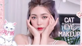 하얀 고양이상 메이크업💕 마스크, 밤샘으로 피부 뒤집어진 날!(ft.쿨톤) cat eye makeup | CHES 체스