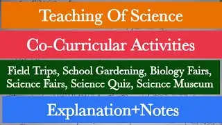 Co-curricular Activities Teaching Of Science B.Ed Sem-2 PUP #pup #pupexamnewstoday #2022 #pupexam