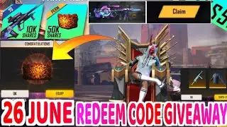 Free fire redeem code today 26 June 2021 | free fire redeem code live | 26 June redeem code in ff