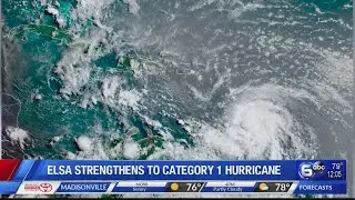 Elsa becomes season&rsquo;s 1st hurricane in Caribbean
