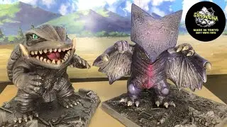 【シカルナ工房】ガメラ＆ギャオス1995 CUBE【市街地決戦カラーver.】 台座付き