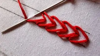 [Class - 128] LOVE Chain Stitch/ Heart Chain Embroidery for beginners