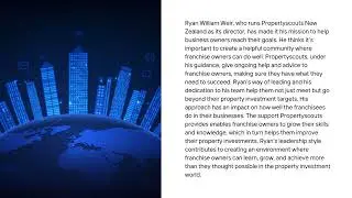 Ryan William Weir A Driven Guide Aiding Property Owners Thrive Through Wise Investments