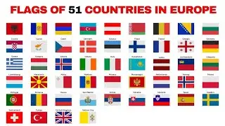 Flag of 51 Countries of Europe || Flags Countries of Europe
